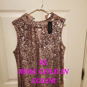 Rose Gold Sequin Top